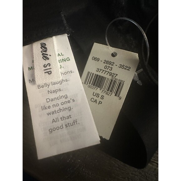 AERIE Velvet Mesh Stripe Triangle Black Bralette SIZE SMALL NWT - Picture 9 of 10